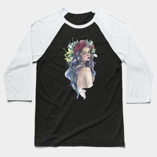 Woman Portrait Baseball T-Shirt